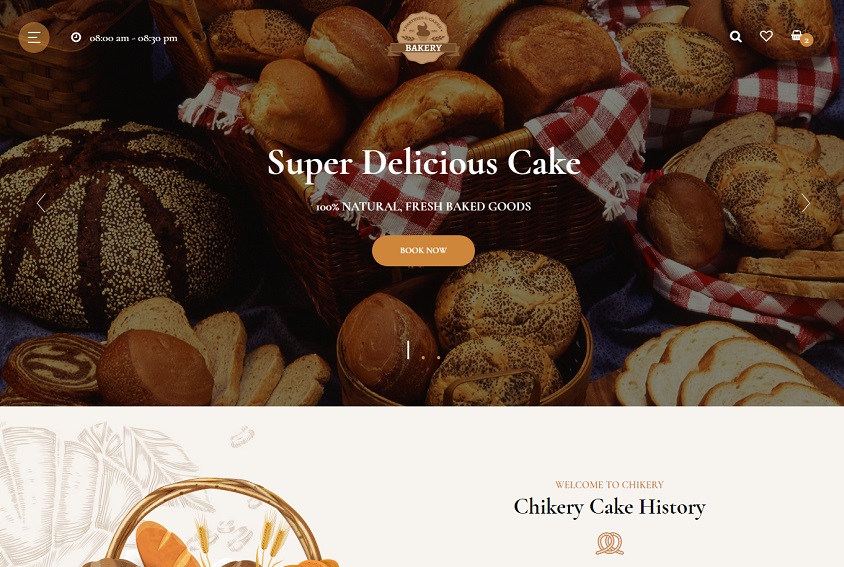 Chikery Bakery Website Template Free Download