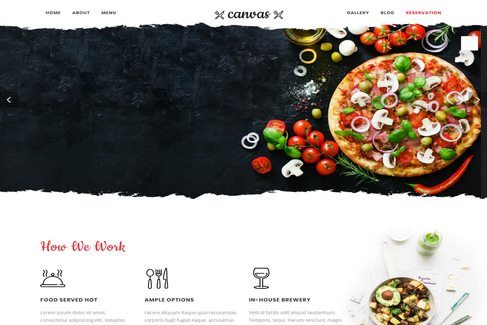 Restaurant Bootstrap Responsive Website Template